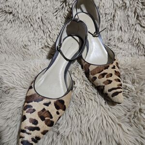 Ann Taylor Brown Leopard Print Heels